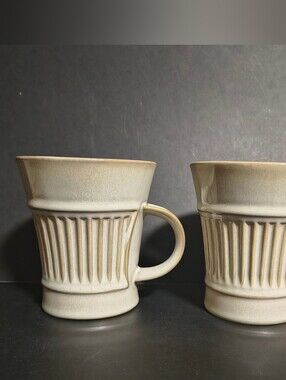 2 Dansk Early Days Old Roadhouse Diner Dansk Flamestone Carmel 12 Oz Mugs